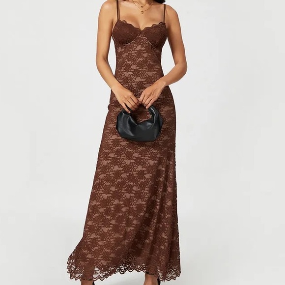 Commense Dresses & Skirts - Brown Lace Europe Dress